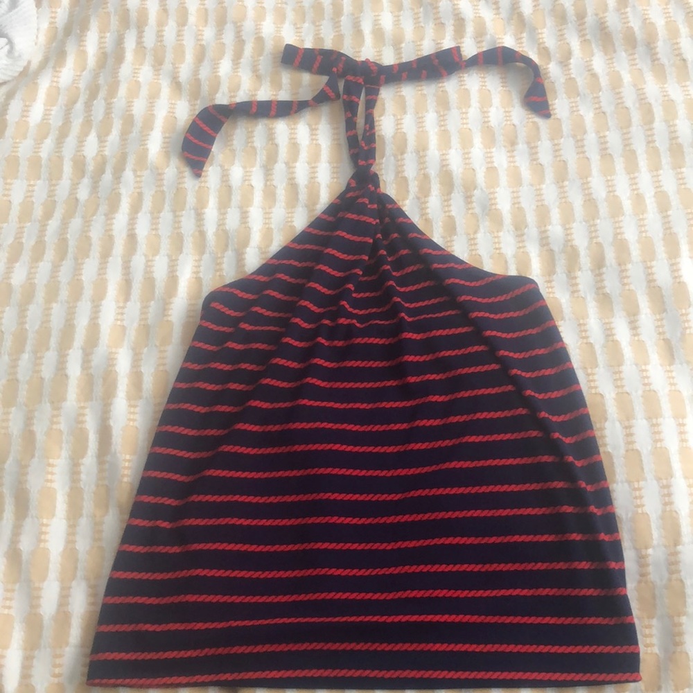 Ann Taylor Striped halter top